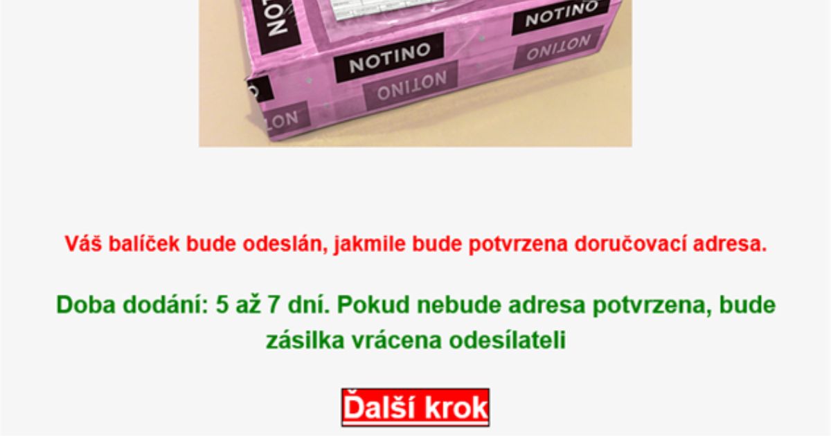 Falešné SMS od české pošty